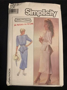 Simplicity Jessica McClintock Blouse and Skirt Used Pattern